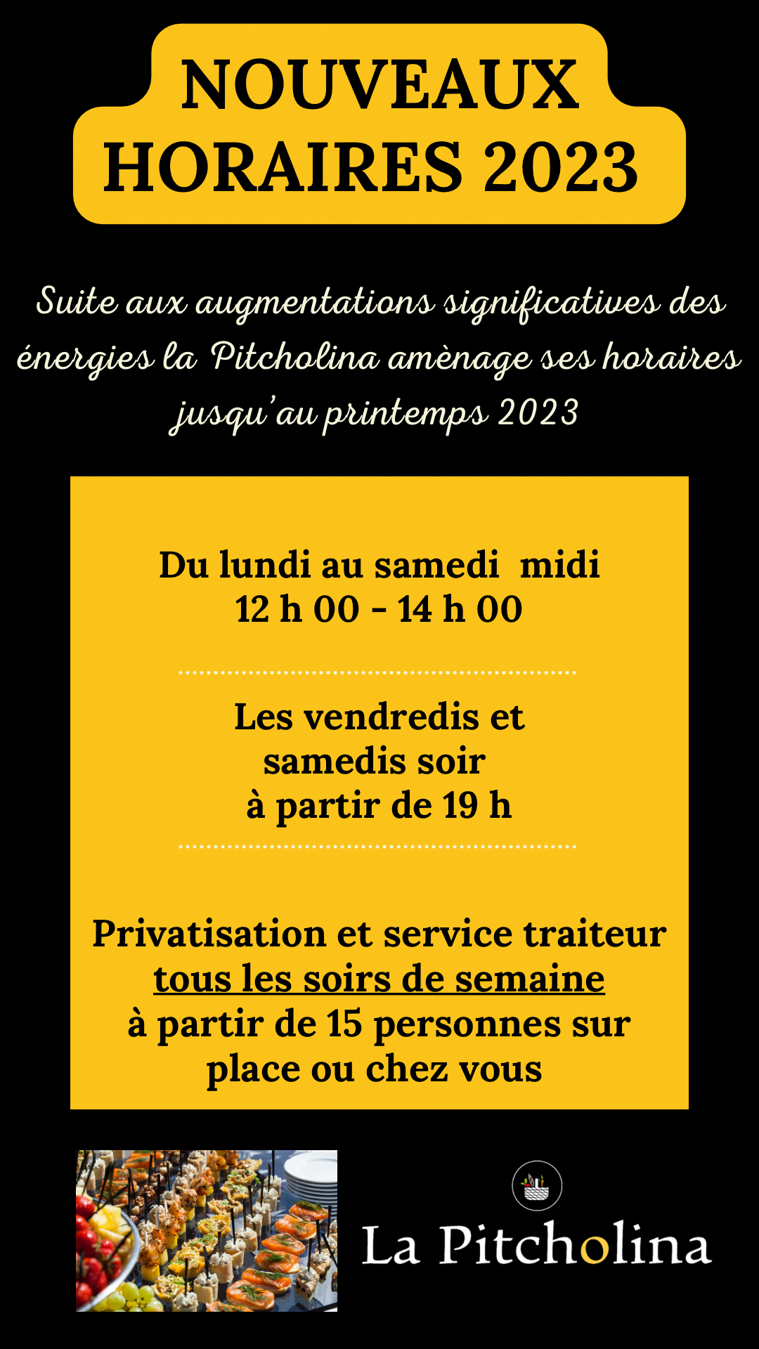 HORAIRES 2023